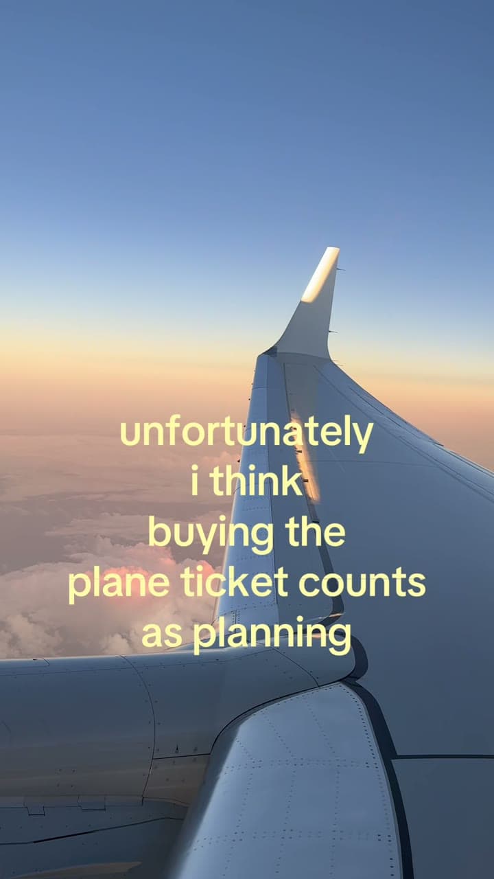 Makenna boarding a plane, unplanned travel humor